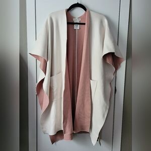 Rachel Zoe two tone sweater poncho